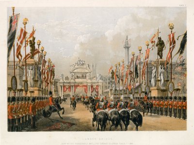 1863年3月7日、ロンドン名誉砲兵隊が保管するロンドン橋 作： English School