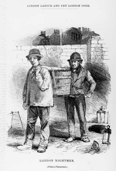 ロンドンナイトマン、ヘンリーメイヒュー作「ロンドンレイバーとロンドンプアー」のイラスト、1840年代頃 作： English School