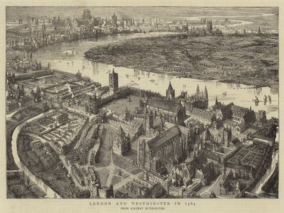 1584年のロンドンとウェストミンスター 作： English School