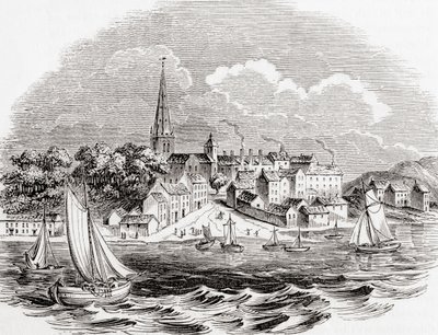 北アイルランドのロンドンデリー、オールド・イングランドより：A Pictorial Museum, pub.1847 作： English School