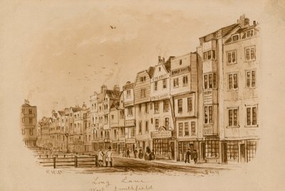 ロングレーン、ウェストスミスフィールド、1840年（紙にトイレ） 作： English School