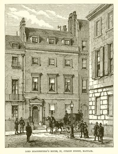 Lord Beaconsfields House、19、カーゾンストリート、メイフェア 作： English School