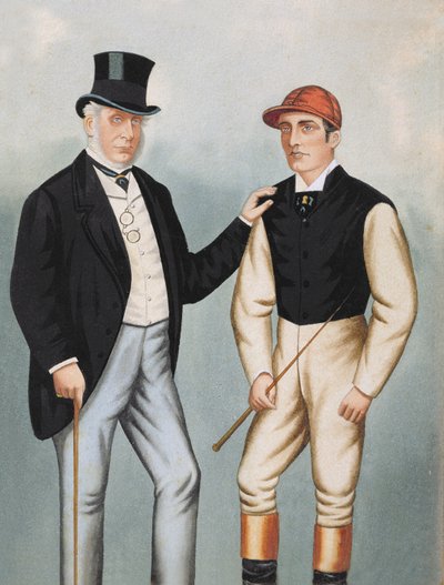 ファルマス卿とフレッドアーチャー（1857-1886）（紙のトイレ） 作： English School