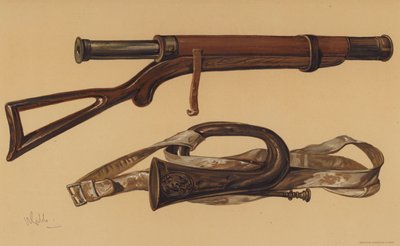ラグラン卿の望遠鏡とセバストポリのロシア軍のラッパ（クロモリトモ 作： English School