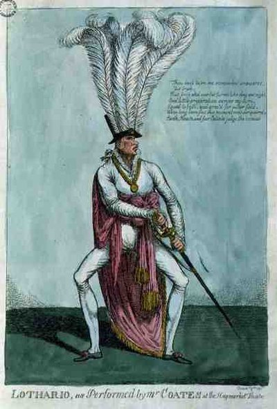 "Lothario, as Performance by Mr Coates at the Haymarket Theatre, December 9th, 1811, pub. by William Holland 作： English School