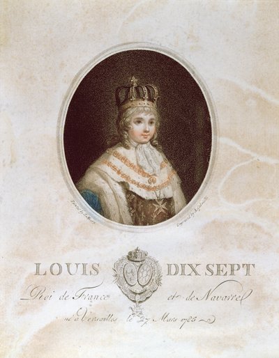 ルイ17世、c。 1793 作： English School