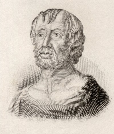 1825年に出版された「クラブスの歴史辞典」からのルシウスアナエウスセネカ 作： English School