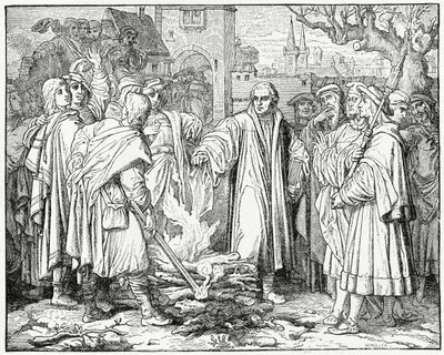 1520年、1882年のルーサー・バーンズ・ザ・ポープスブル 作： English School