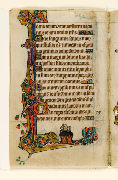 MS 1-2005、Fol。 116v：大釜で、Macclesfield Psalterの縁飾り、Sarumの使用、イーストアングリア、c.1330 作： English School