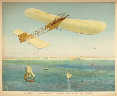 単葉機の M. ブレリオ。 チャンネルを飛行した最初の男。 リトルピープルの飛行船の本. ロンドン：アーネスト・ニスター、[1912] 作： English School