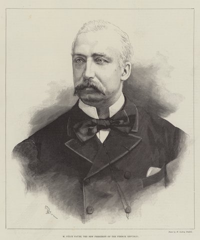 フランス共和国の新大統領となったM・フェリックス・フォーレ（版画 作： English School
