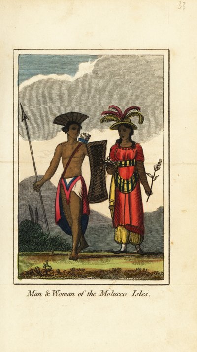 Molucco Isles（マルク諸島）の男と女 作： English School