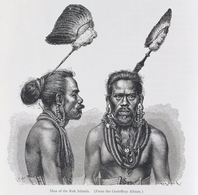 「人類の歴史」第1巻、フリードリヒ・ラッツェル教授による1896年の「ルク諸島の男」 作： English School