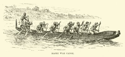 Maori War Canoe  作： English School