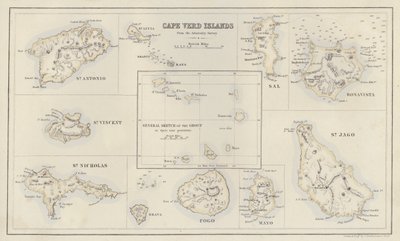 地図ベルド岬諸島、アドミラルティ調査所（カラーリトグラフ）より 作： English School