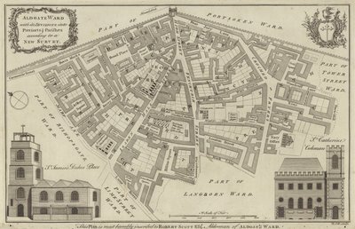 ロンドンAldgate Wardの地図 作： English School
