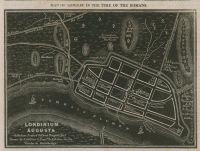 ローマ人時代のロンドンの地図 作： English School