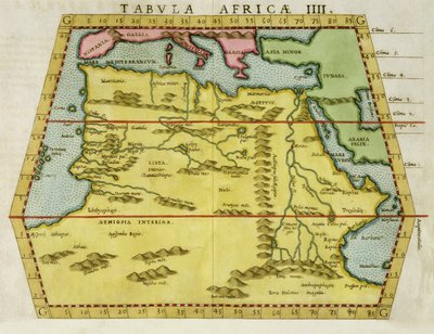北アフリカの地図、1580年代頃 作： English School