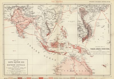 東南アジアと北オーストラリアの地図 作： English School