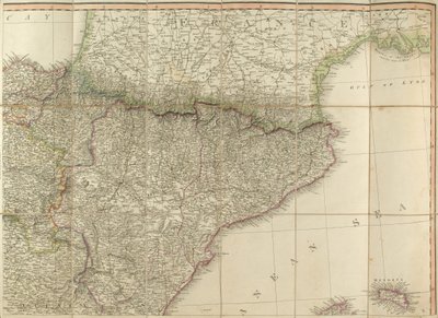 ウェリントン公が使用したとされるスペインの地図 作： English School