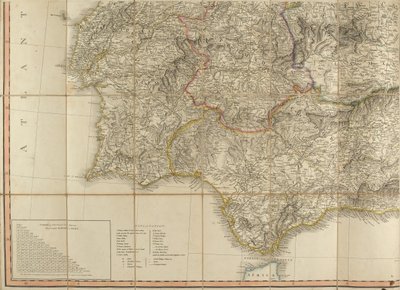 ウェリントン公が使用したとされるスペインの地図 作： English School