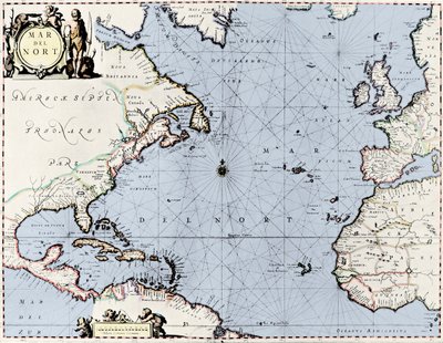 北大西洋の地図（「Jannson