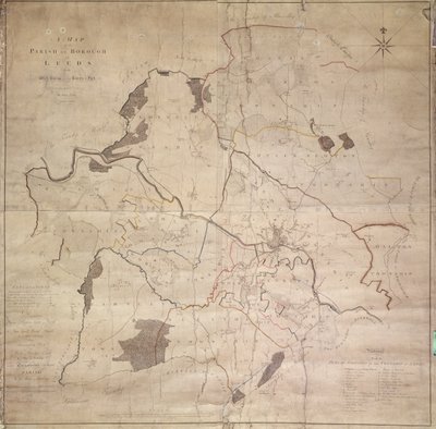 リーズ教区または自治区の地図 作： English School