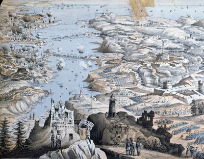 1855年6月18日、1855年、セバストポル包囲戦の地図 作： English School