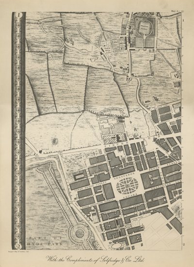 ロンドンの西端の地図 作： English School