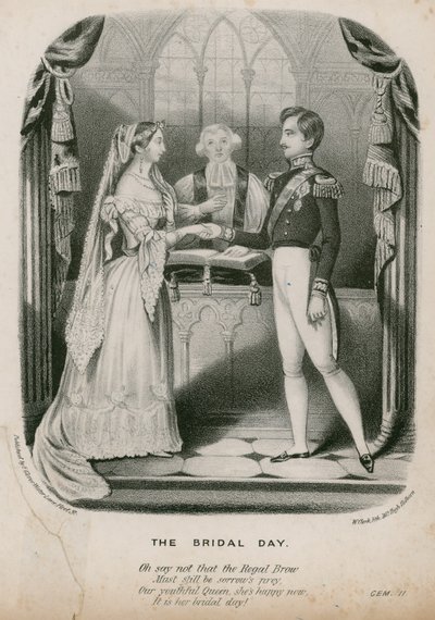 ビクトリア女王とアルバート王子の結婚、1840年2月10日 作： English School