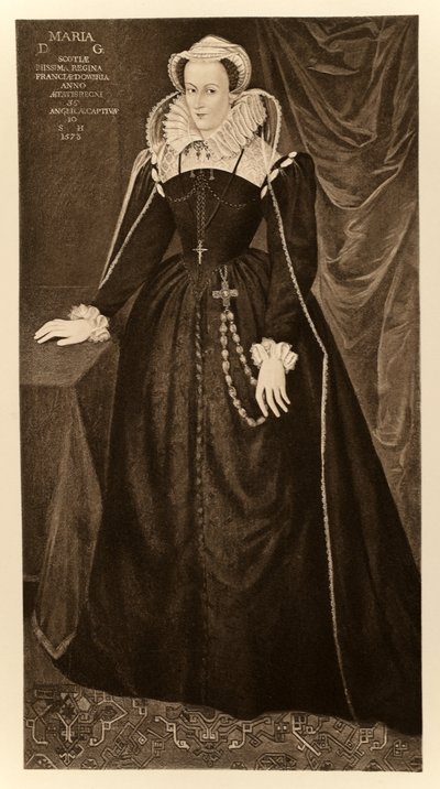 ジェームズI世とVI世のスコットランドのメアリー女王（1542-1587）、Manzi Joyant＆Co. Paris、1904（コロタイプ）によって印刷 作： English School