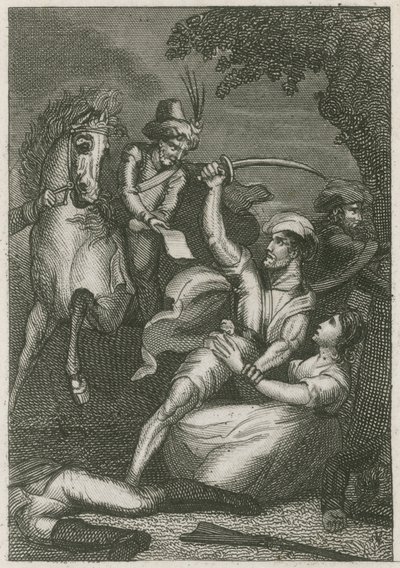 キャンディ、1803年のキャンディでのイギリス守備隊の虐殺 作： English School