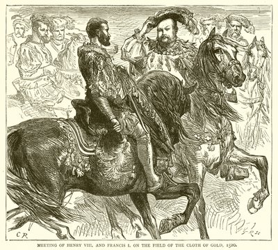ヘンリー8世とフランシス1世の会談、1520年 作： English School