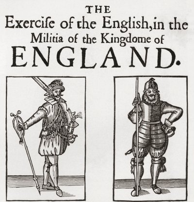 チャールズ1世の治世中の民兵、JRグリーン著「イギリス人の短い歴史」から1893年に出版 作： English School
