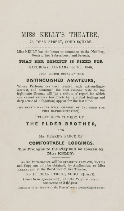 Miss Kellys Theatre、73 Dean Street、Soho Square、London 作： English School