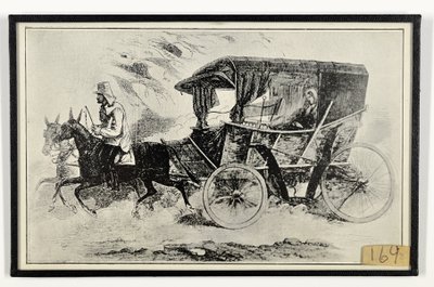 「The Illustrated London News」より、戦場でのナイチンゲール嬢の馬車 作： English School