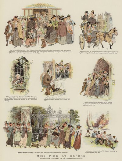 Miss Pike at Oxford（カラーリトグラフ 作： English School