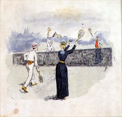 Mixed Doubles（水彩、ペン、インク、紙） 作： English School