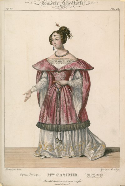 アントニア、オペラコミックの役割のMme Casimir 作： English School