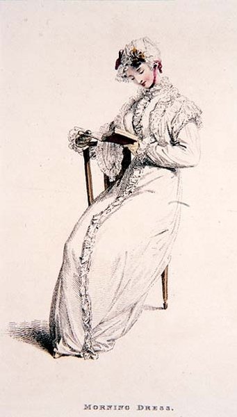 モーニングドレス、1811年9月、アッカーマンの「芸術のリポジトリ」より 作： English School