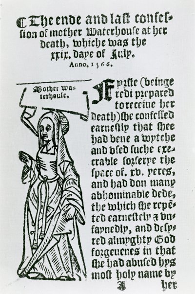 マザーウォーターハウス（c.1503-1566）、パンフレット、1566年 作： English School