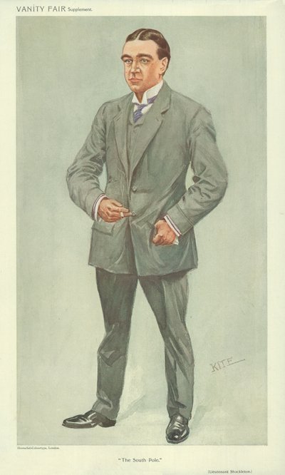 アーネストシャクルトン氏、南極、1909年10月6日、バニティフェア漫画 作： English School