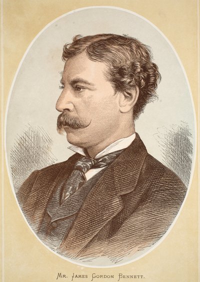 ジェームズ・ゴードン・ベネット氏、パブのJ.ユーイング・リッチーによる「The Pictorial Edition of the Life and Discoveries of David Livingstone」のイラスト。 A. Fullarton＆Co.、1876年 作： English School