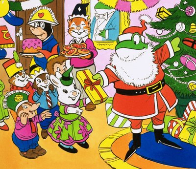 クリスマスプレゼントを配っているトード氏 作： English School