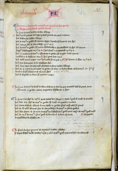 Ms.25511 fol.36r Dean Lyseuxsインベントリ、セントポール大聖堂、1440 作： English School