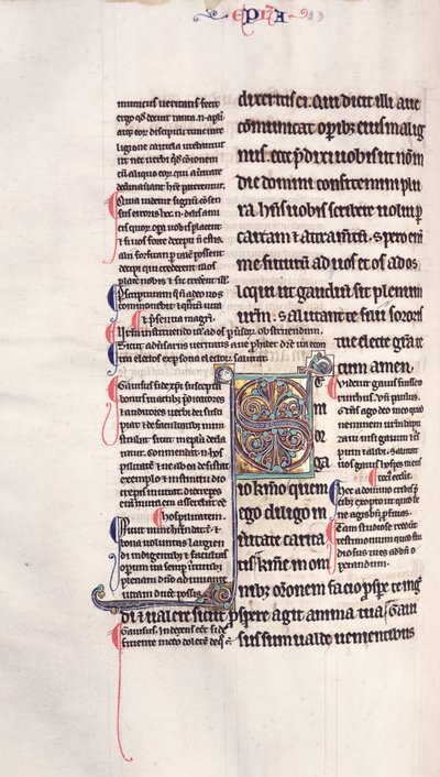 Ms.27、f.132v：新約聖書の光沢のあるコピーからのページ 作： English School