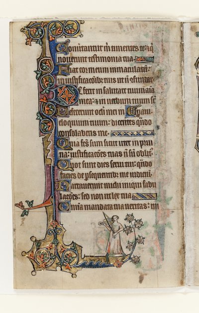 Ms 1-2005, f.175v, イースト・アングリア、サルムの使用、1330年頃、マックルスフィールド詩篇より（ヴェラムにペンとインク、テンペラ 作： English School