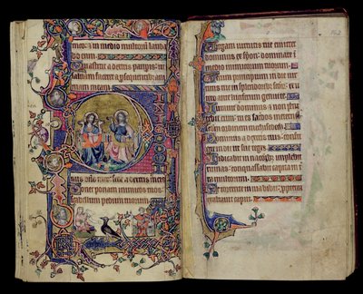 Ms 1-2005、ff.161v-162r：父と息子、Macclesfield Psalter、Sarumの使用、イーストアングリア、c.1330 作： English School