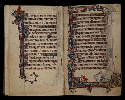 Ms 1-2005, ff.67v-68r:1330年頃、東アングリア、サルムの使用、マックルズフィールド詩篇の縁飾り。 作： English School