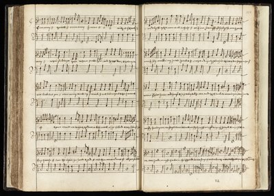 Ms.782 ff.107v-108「Come away, come away Hecate」『マクベス』の楽譜（紙にインク 作： English School